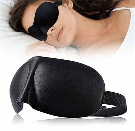 VOLUEX Masque de sommeil 3D avec mousse /à m/émoire de forme douce et respirante et contour en coton avec bouchon doreille