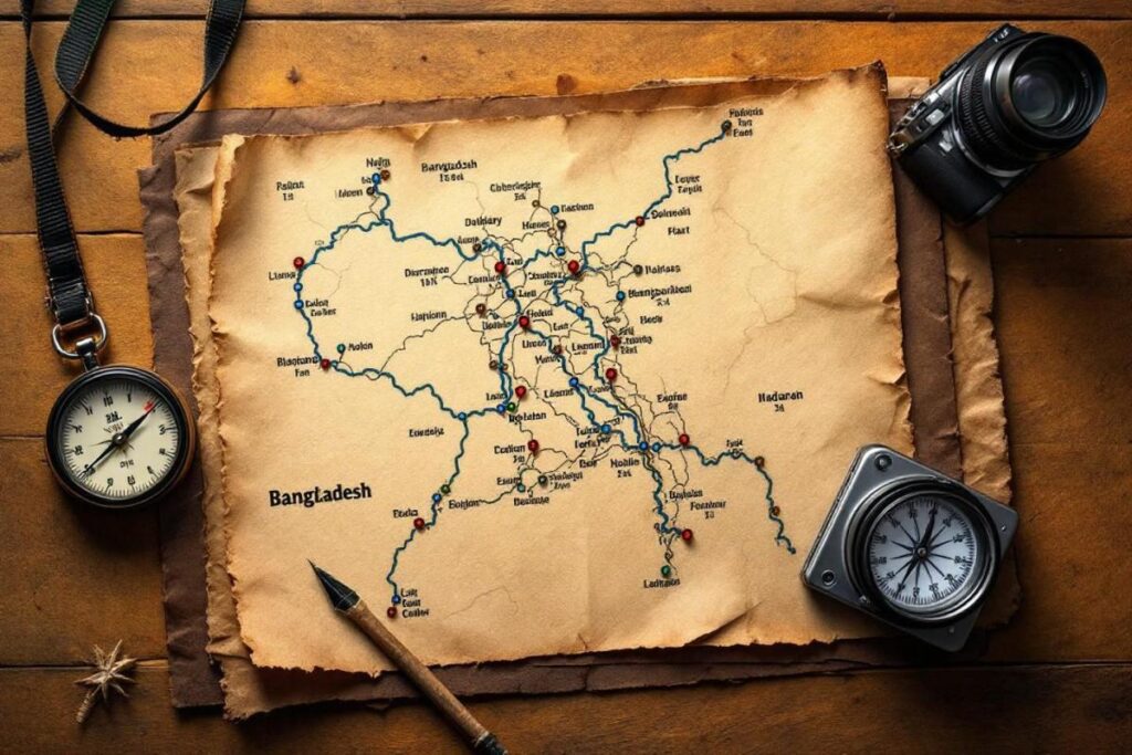 Carte Bangladesh : Mon itinéraire testé pour 15 jours d&rsquo;aventure brute